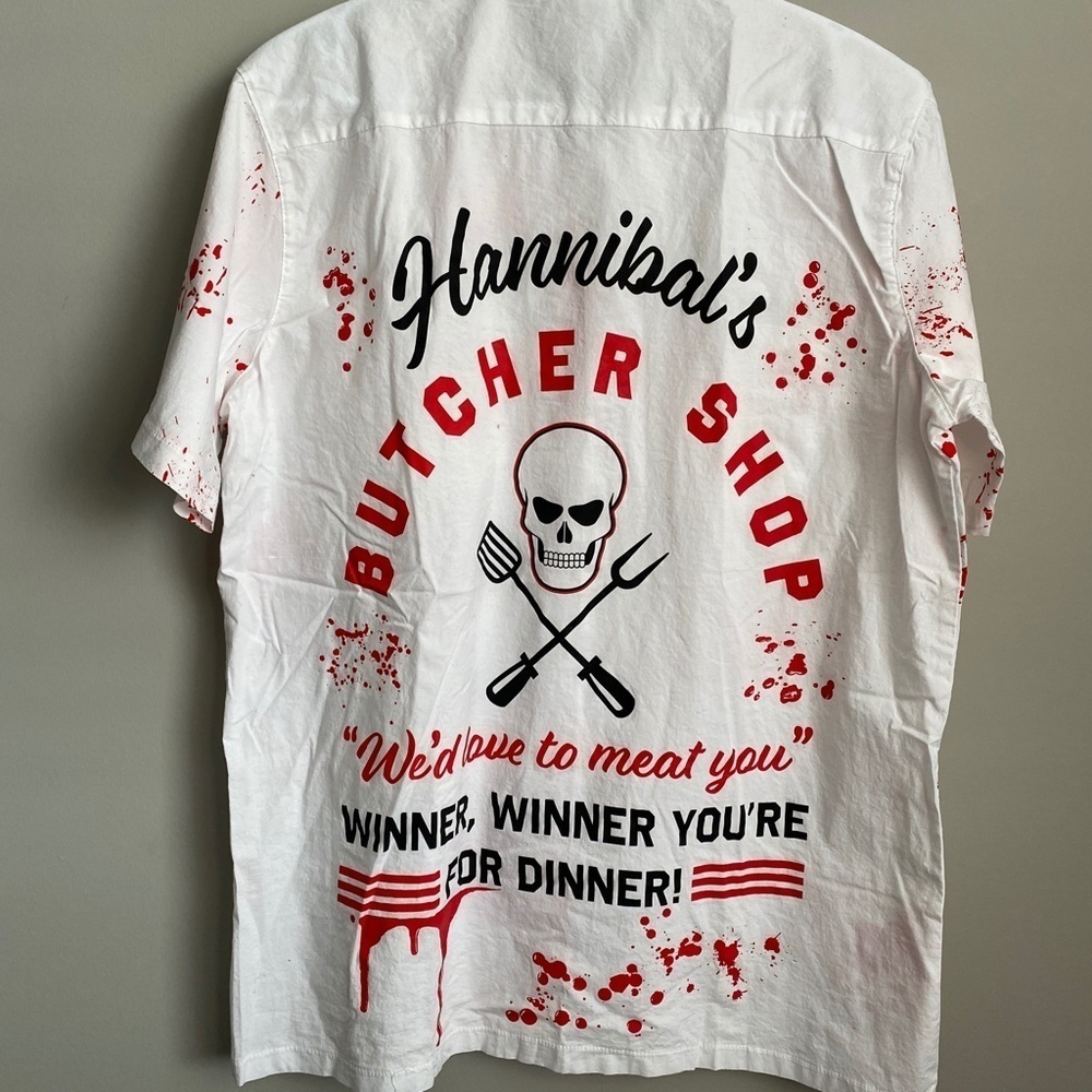 Modern Hero Hannibal's Butcher Shop Blood Splatter‎ Shirt Horror Halloween S/M